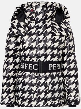 Perfect Moment Cortina Houndstooth Jacket Belted Black White Worn Once Small